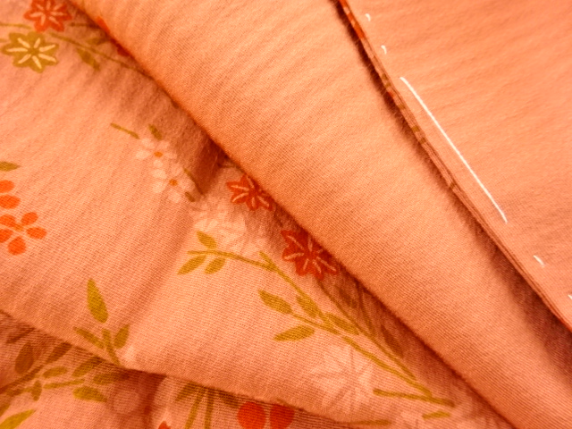  未使用品　花模様絵羽道行コート